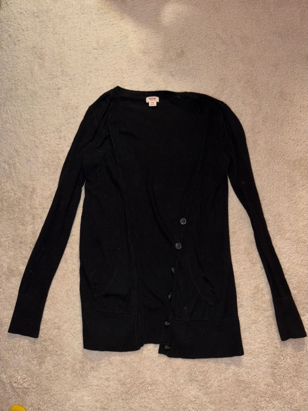 Mossimo Supply Co. Black Women's Button-Front Cardigan